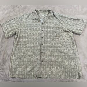 LL Bean Shirt Men’s XL Short Sleeve Button Front Casual Hawaiian